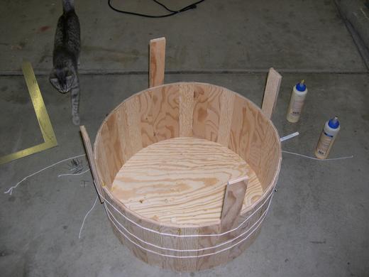 Tub under 
construction