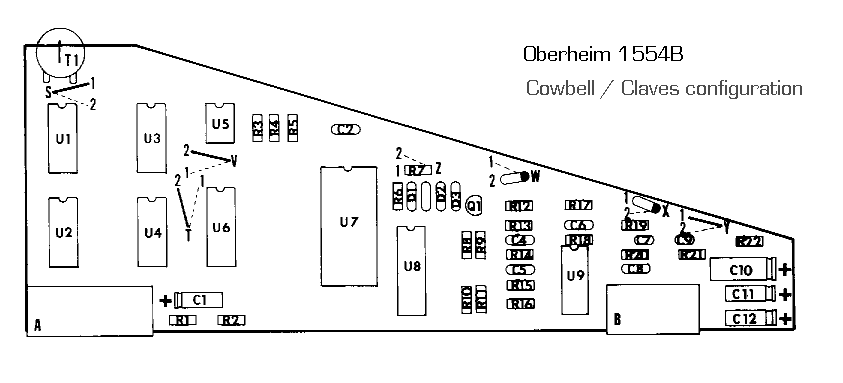 Cowbell / Claves configuration